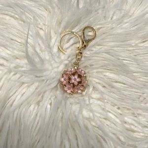 Pink flower keychain